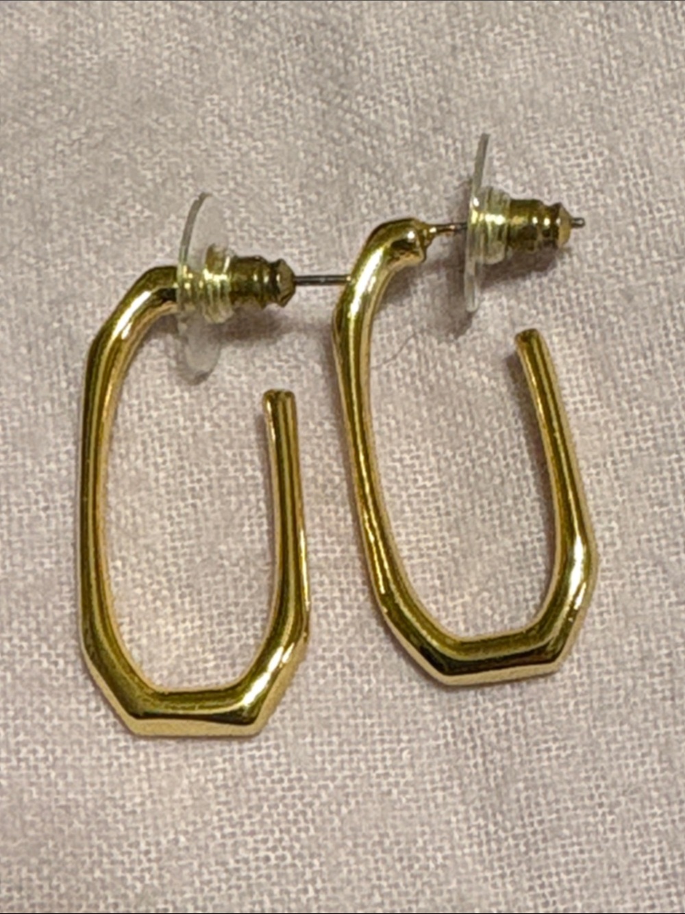 Gold Geometric Hoop Earrings - Brand
